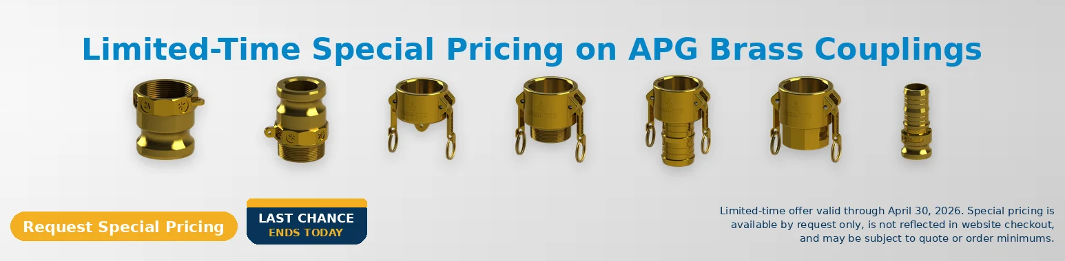 Brass Couplings Limited Time Offer - Ends Today