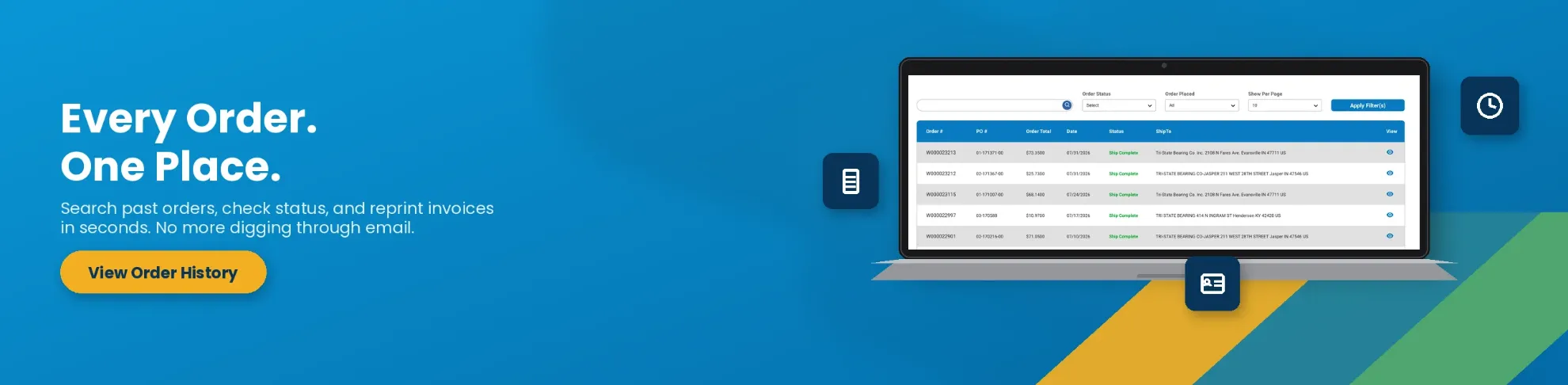 View all your orders, even the offline and EDI orders