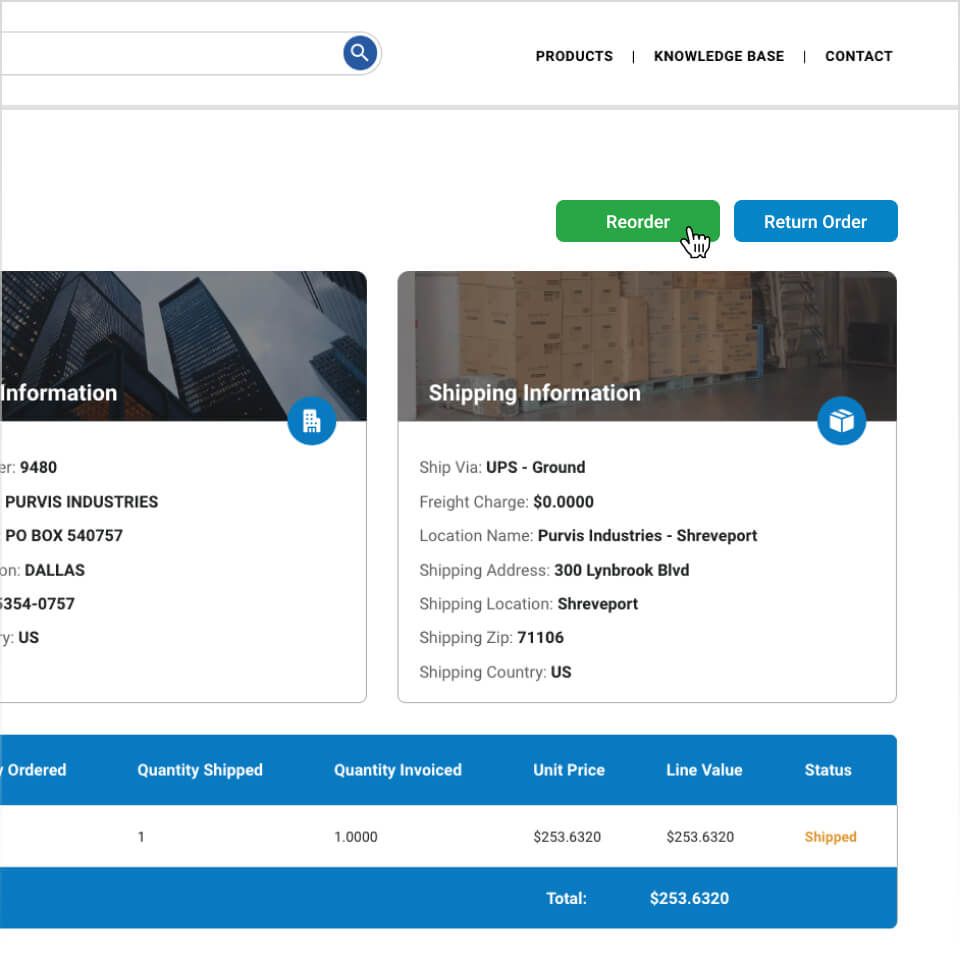 Re-Order in a Few Clicks